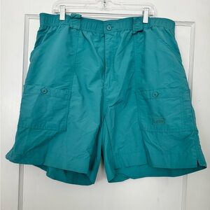 AFTCO original fishing shorts celestial blue green men’s 42